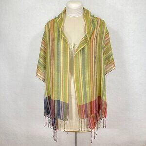 Lightweight Scarf Striped Artsy Beach Boho Summer Wedding Resort Colorful